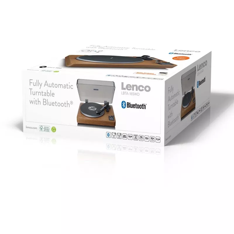 Plattenspieler Lenco LBTA-165 Holz mit Bluetooth-Konnektivität
