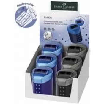 Handspitzer Faber-Castell 183910 — Handspitzer, Schwarz und Blau