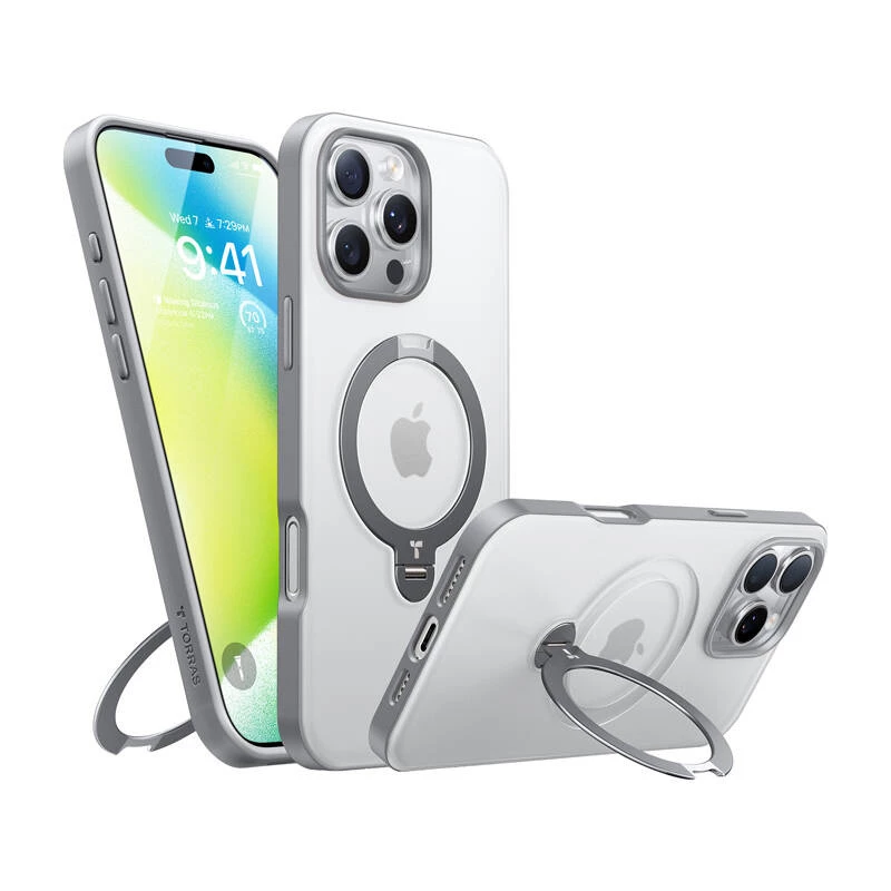 Klare Hülle Torras für iPhone 16 Pro — UPRO OSTAND SPIN SERIES, schlanke leichte transparente Schutzhülle