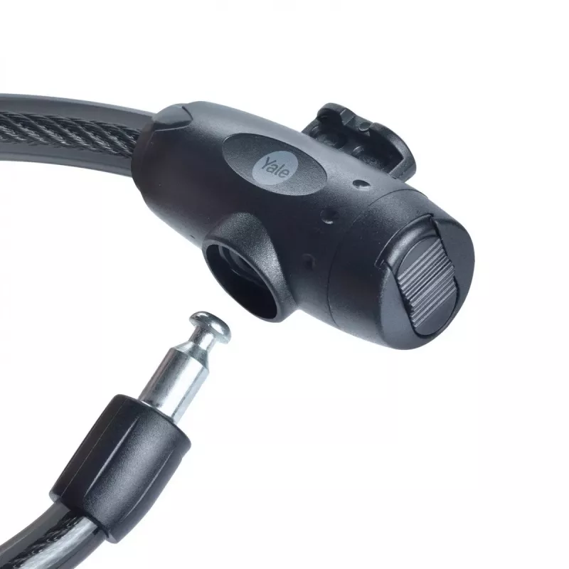 12 mm Stahl-Fahrradschloss mit Schlüssel - YCK0/12/200/2 Schwarz