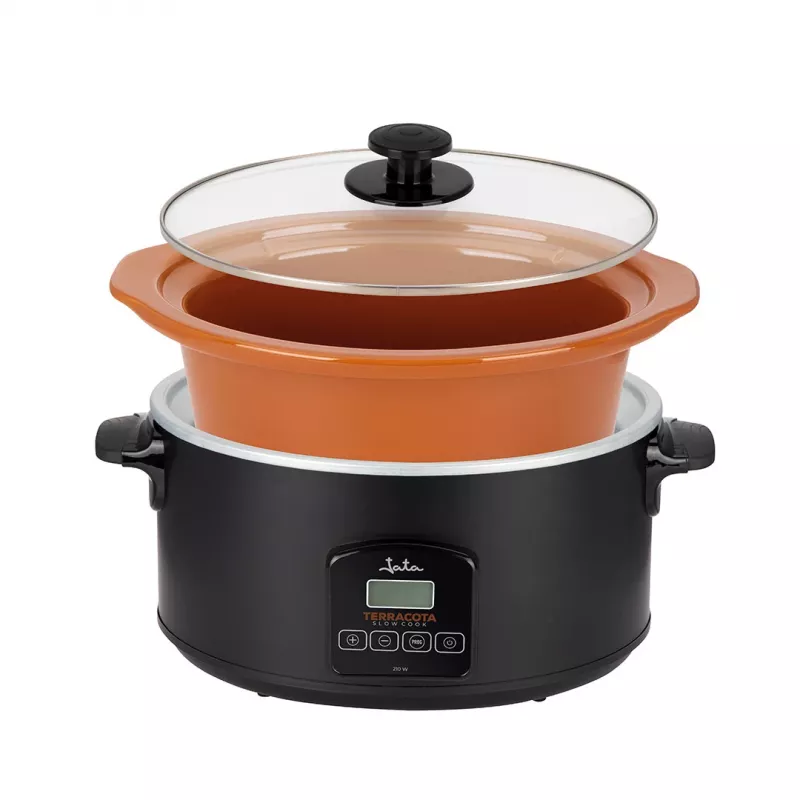 Slow Cooker Jata JEOL2145 5 L 210 W Schwarz Terrakotta Tasten 230 V