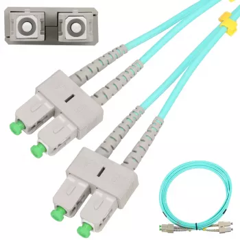 Glasfaser-Patchkabel Extralink SC/APC–SC/APC, Multimode OM3, Duplex, 3 mm Mantel, 5 m