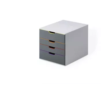 Schubladeneinheit Durable VARICOLOR Grau Kunststoff 4 Schubladen