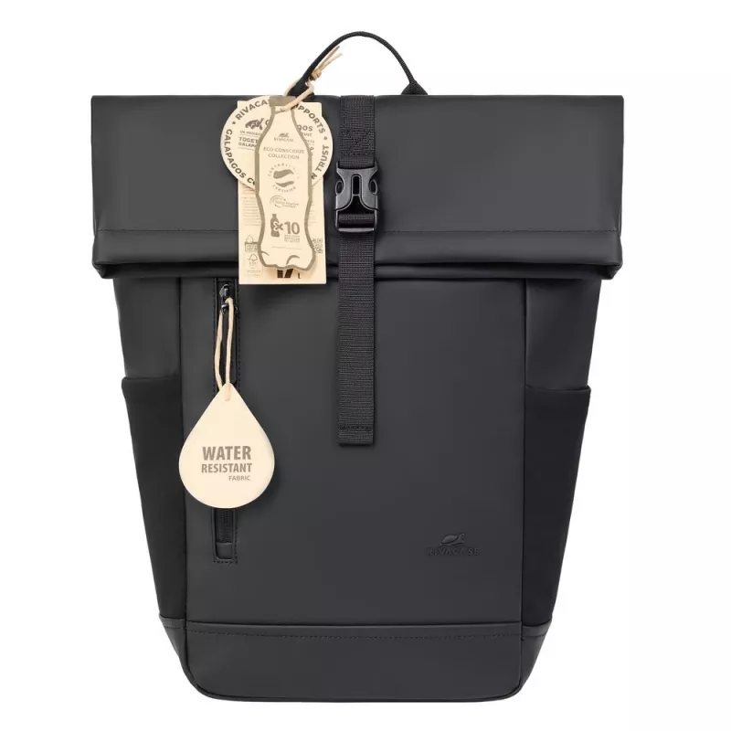 Rucksack Rivacase 7826 Eden 14 ECO schwarz Rolltop für 14-Zoll-Laptops