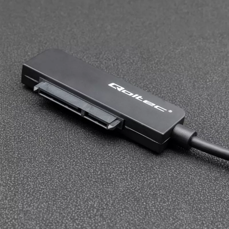 QOLTEC SATA-Adapter 52269 für 2,5-Zoll-Laufwerk auf USB-C, unterstützt bis zu 2 TB