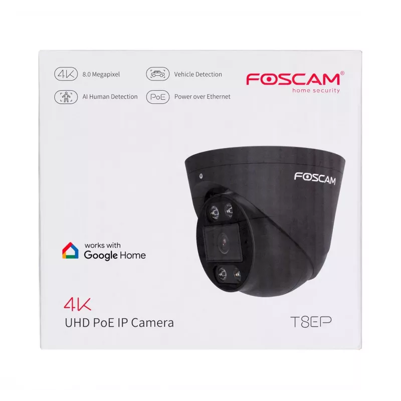 FOSCAM T8EP 8MP POE IP Kamera Schwarz