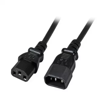 EFB-Elektronik IEC-Verlängerungskabel C14 180° - C13 180°, schwarz, 3,0 m, 3 x 1,00 mm² Hersteller: EFB Elektronik (EK503.3)