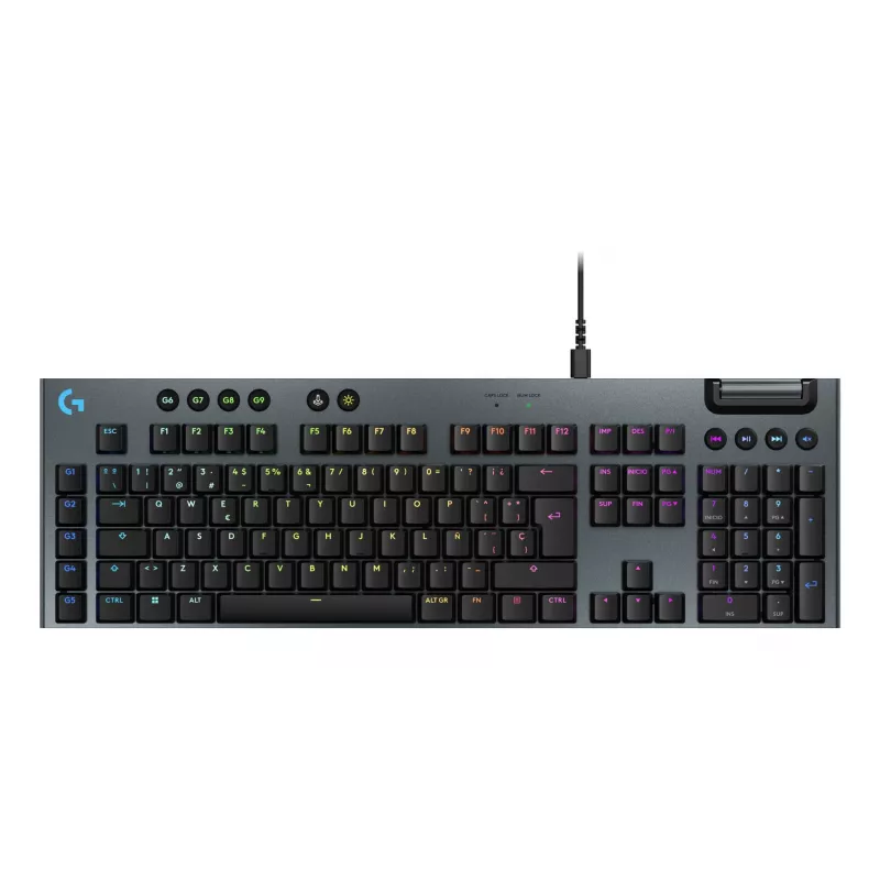 Kabelgebundene mechanische Gaming-Tastatur Logitech G915 X Schwarz mit RGB-Beleuchtung