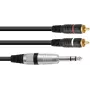 Stereo-Adapterkabel Omnitronic 2x RCA (Cinch) auf 2x RCA, 1,5 m Länge, Modell 30225223