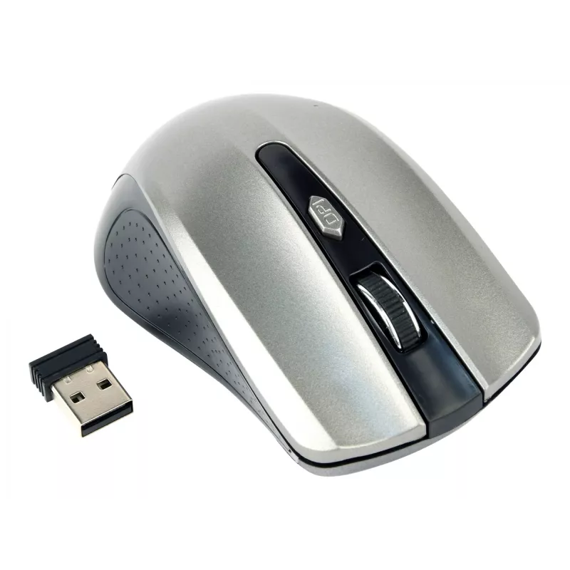 Kabellose Maus GEMBIRD MUSW-4B-04-BG — rechtshändig, optisch 1600 DPI, 4 Tasten, RF Wireless, schwarz/grau
