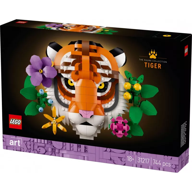 Konstruktionsspielzeug LEGO Art Fauna Collection Tiger Set 31217 – baubares Tigermodell