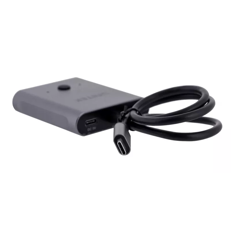 Dockingstation Unitek D1078A — USB-C-Hub, 2x USB-C-Eingang, 1x USB-C-Ausgang, 100 W PD, 4K-Unterstützung, max. 3480×2160, grau