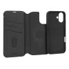 Lederhülle für iPhone 16, schwarz