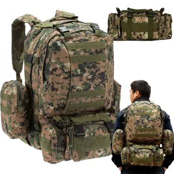Extralink Militär-Rucksack taktisch 4-in-1 Schule Reise Survival-Tasche 50L MIL-668
