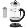 Adler Wasserkocher | AD 1299 | Elektrisch | 2200 W | 1,5 L | Glas | 360°-Drehsockel | Schwarz