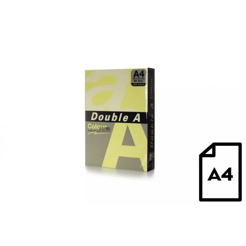 Farbpapier Double A, 80g, A4, 500 Blatt, Cheese