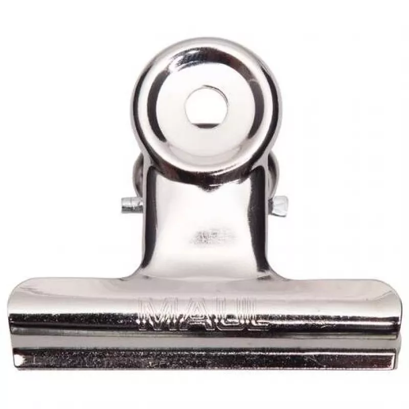 MAUL Klammer aus Metall, Farbe: Nickel, Breite: 50 mm Klemmweite: 20 mm, SB-Verpackung (21750-96)