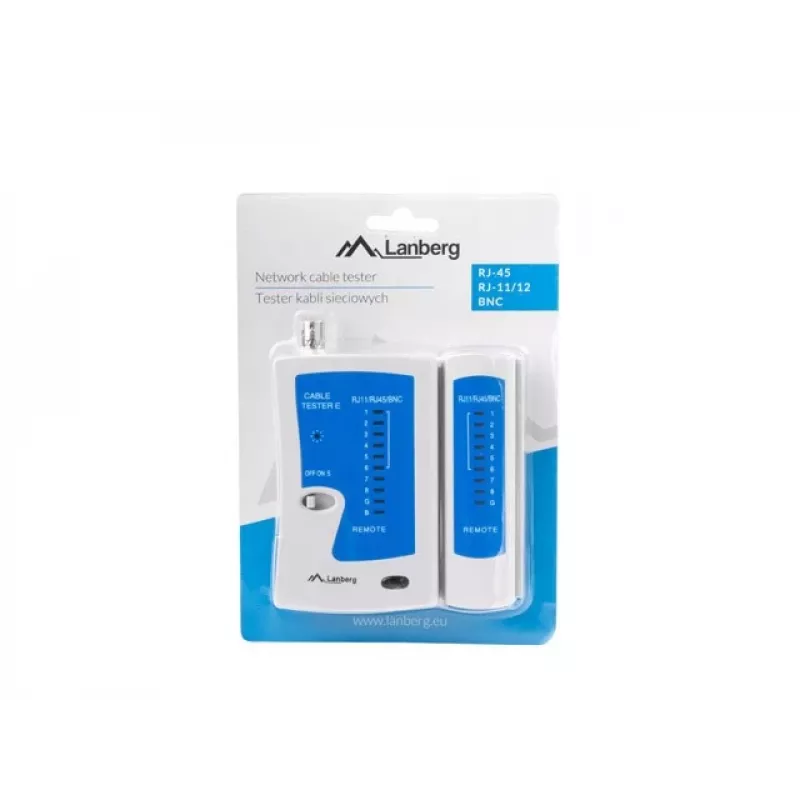 Lanberg NT-0401 Netzwerkkabeltester UTP/STP Kabeltester Blau, Weiß