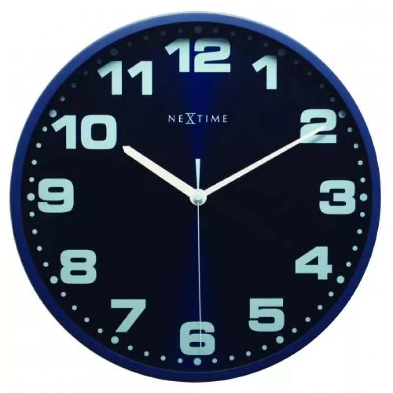 NeXtime Wanduhr 3053bl Dash Blue, Ø 35 cm, Wand, Blau