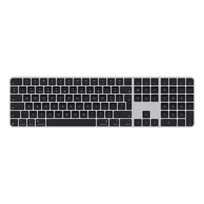 APPLE Magic Keyboard mit Touch ID und Ziffernblock für Mac-Modelle mit Apple Silicon – Britisches Englisch – Schwarze Tasten