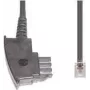 Telefonkabel e+p T 170/3 3 m Transparent Schwarz