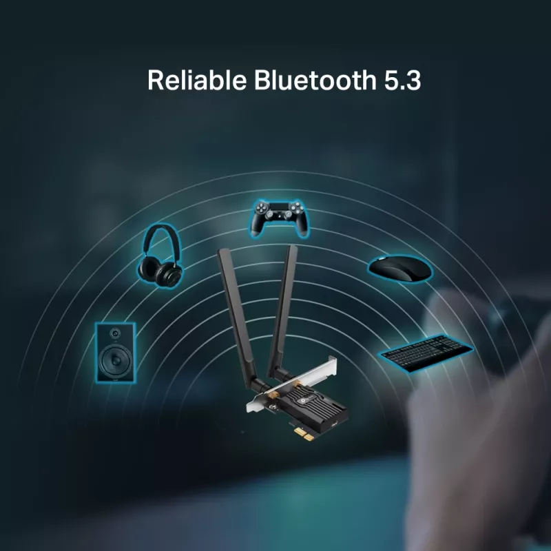 Wi‑Fi 6 Bluetooth PCIe Adapter TP‑LINK Archer TX10E AX900 — PCIe‑Karte, AX900 Wi‑Fi 6, Bluetooth