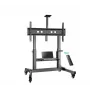 TV-Ständer ONKRON TS1991E-B mobiler Bodenständer für 55–100-Zoll-Fernseher, schwarz, Höhe 1100–1600 mm, 130 kg, VESA bis 1000×600