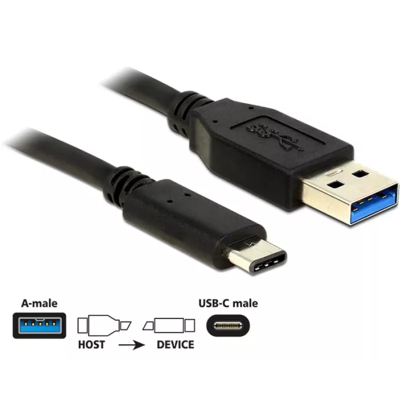 USB-Kabel DeLOCK 1m USB3.1-C/USB3.1-A 83870