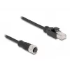 DeLOCK M12 Adapterkabel D-codiert 4-polig Buchse auf RJ45 Stecker 50 cm