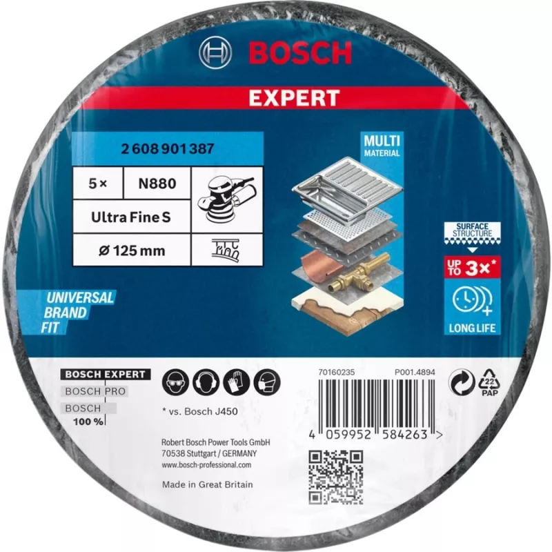 Bosch N880 Metall, Lack, Edelstahl, Stahl Schleifscheibe