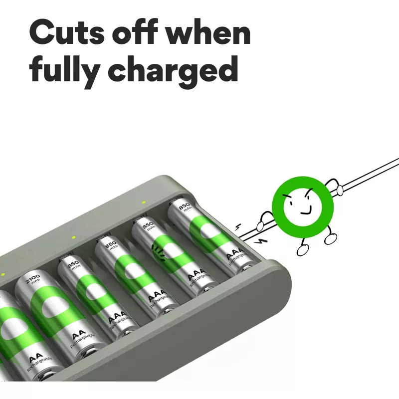Batterieladegerät GP E821 für NiMH AA- und AAA-Akkus, Modell E821