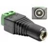 Kabel-Adapter DeLOCK 65485 DC 2,5 x 5,5 mm 2p Schwarz Grün