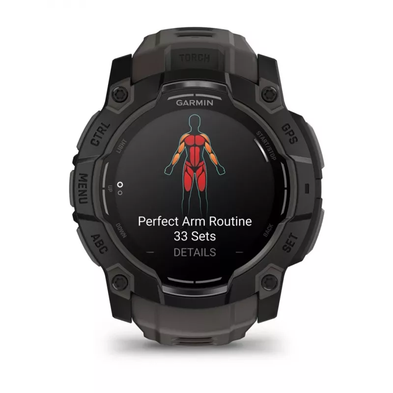 Garmin Instinct 3 AMOLED 3.3 cm (1.3) 50 mm Digital 416 x 416 Pixel Touchscreen Schwarz GPS (Satellit)
