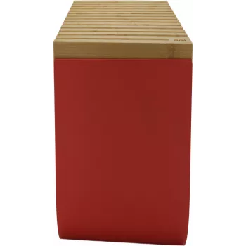 Alessi BG03 R Mattina Brotkasten, Stahl, Bambusholz, Rot, Einheitsgröße (BG03 R)