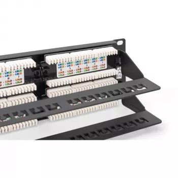 DIGITUS - Patch Panel - RJ-45 X 48 - Grau, RAL 7035 - 2U - 48 Ports (DN-91648U)