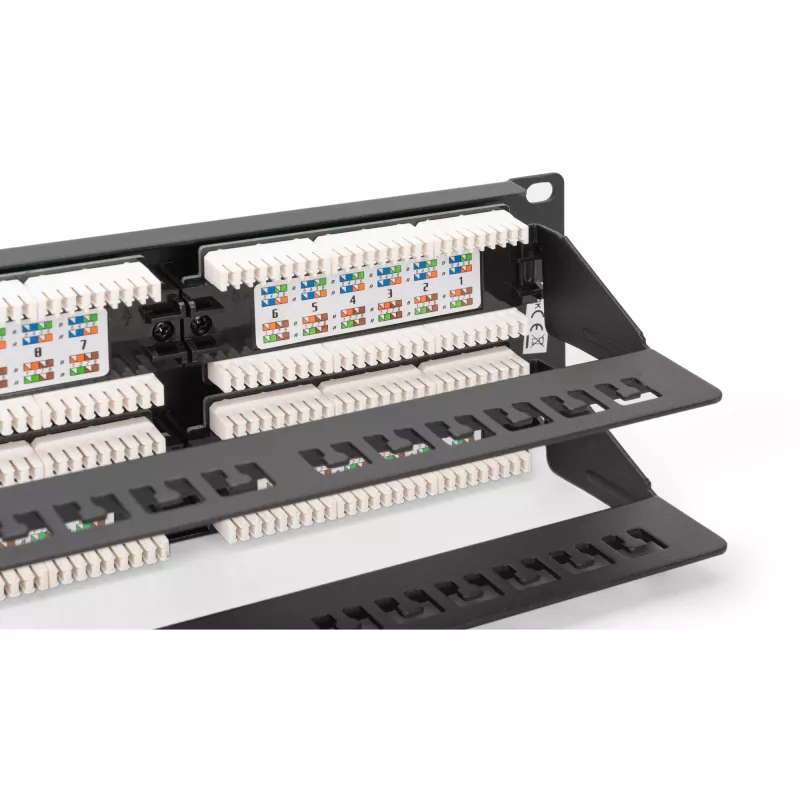 DIGITUS - Patch Panel - RJ-45 X 48 - Grau, RAL 7035 - 2U - 48 Ports (DN-91648U)