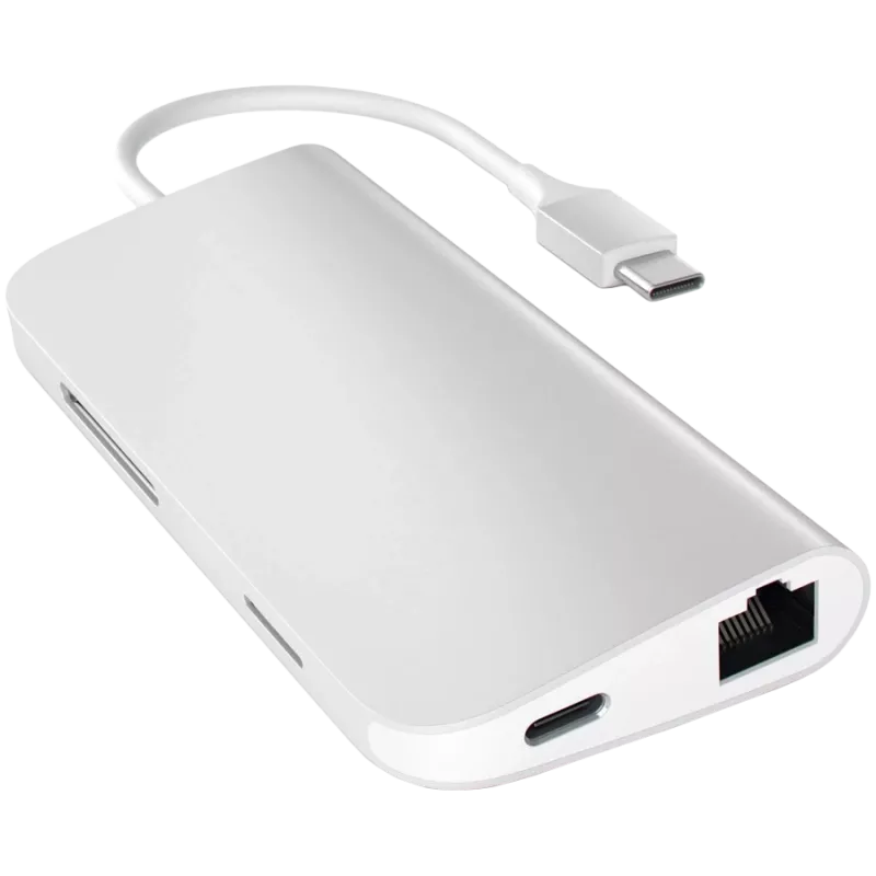 Satechi USB-C Multiport Adapter 8K mit Ethernet V3 space grey (ST-P8KEM)