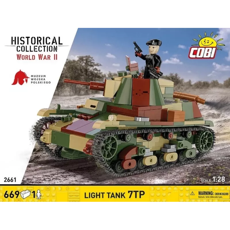 Cobi Bausteine Leichter Panzer 7TP Modell, 669 Teile, COBI-2661