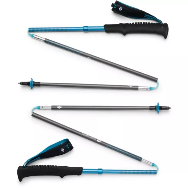 Trekkingstöcke Distance Carbon Z, Fitnessgerät Anthrazit/Blau, 1 Paar, 105 cm