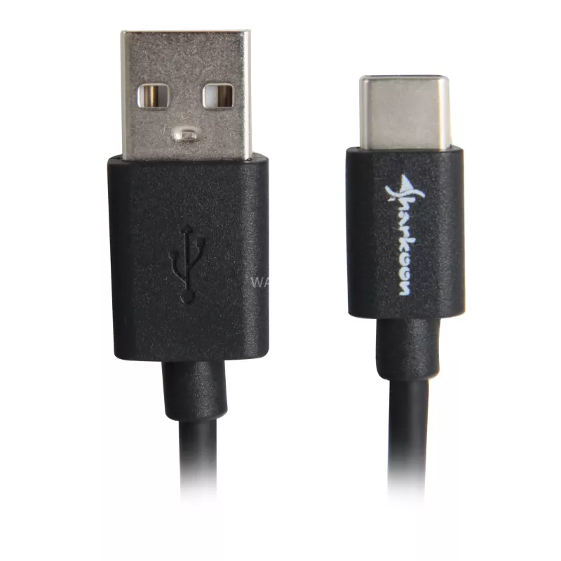 USB 2.0 A auf USB-C Kabeladapter Sharkoon 0,5 m, schwarz