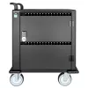 Manhattan iPad bis 13 Zoll, MacBook Air bis 13 Zoll & Chromebook bis 14 Zoll 32-Fach Lade-Wagen/Trolley über USB-C, Auch andere Tablets/Smartphones (mit Gerät-zu-USB-C-Kabel), Fächer 330x22x235 mm, Geräteladekabel nicht enthalten (empfohlen USB-C-Kabel 35