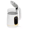 Wasserkocher Adler AD 1305WG — 1,7 l, 2200 W, Glas/Kunststoff, Weiß/Gold/Transparent
