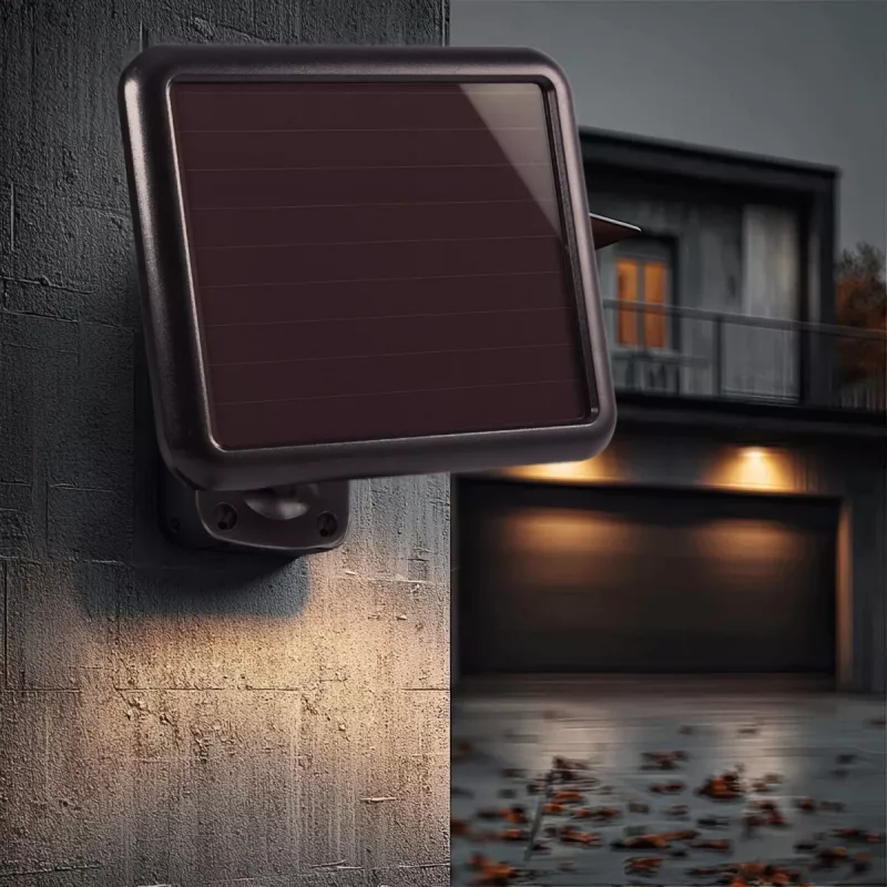 Maclean MCE442 Solar-LED-Strahler mit Bewegungsmelder Flutlicht Wandmontage-Leuchte Dämmerung IP44 6W 6000K
