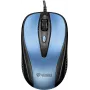 USB-Kabelmaus, 4 Tasten, optisch, symmetrisch, Blau