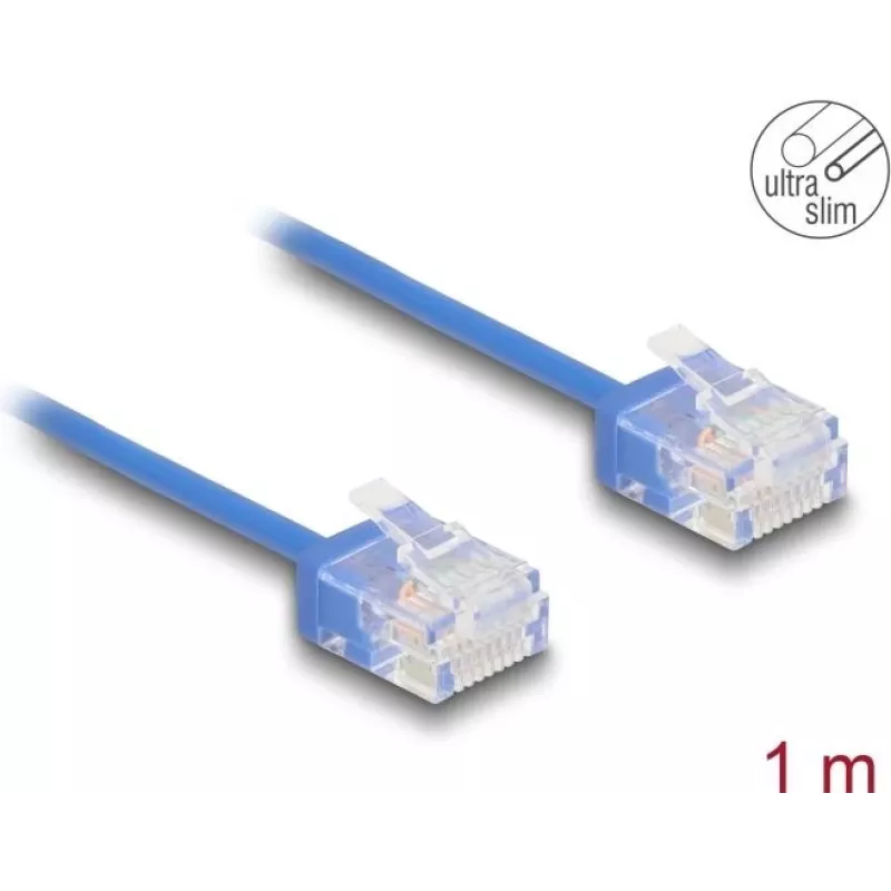 Netzwerkkabel DeLOCK RJ45 Cat.6 UTP 1m Blau