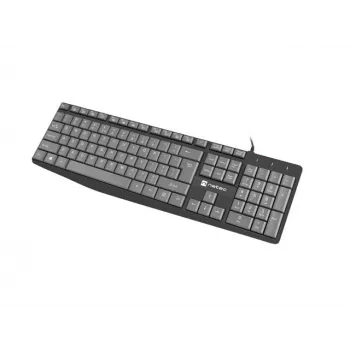 Kabelgebundene Full-Size-Tastatur NATEC NKL-1507 USB QWERTY US International Grau/Schwarz, 105 Tasten, Ziffernblock
