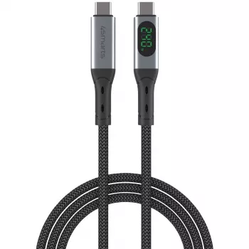 USB-Kabel 4smarts 541438 USB4 Gen 2x2 1,5 m USB-C Schwarz Grau