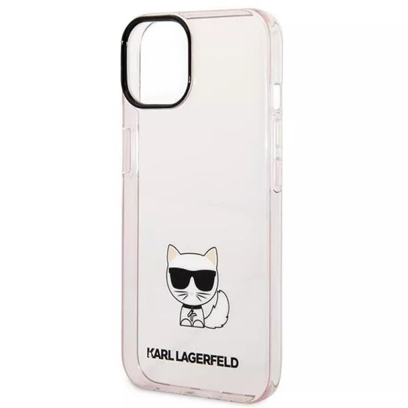 Karl Lagerfeld KLHCP14MCTRI Iphone 14 Plus / 15 Plus 6.7 Hardcase Pink / Pink Transparent Choupette Body