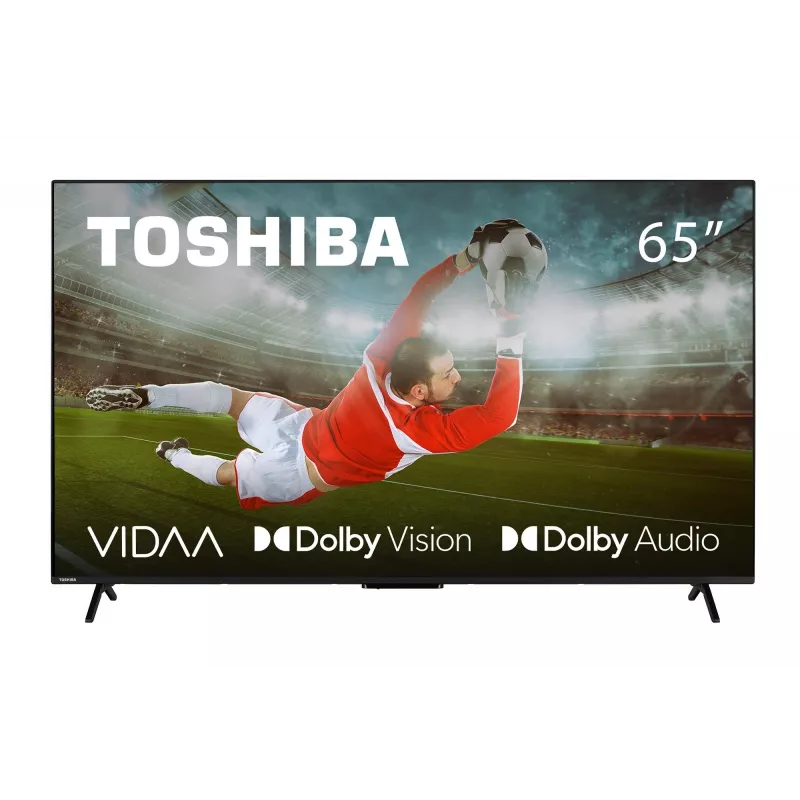 TV Toshiba 65UV2463DG 65 Zoll (165,1 cm) 4K Ultra HD DLED Smart-TV, 3840×2160, VIDAA, Wi‑Fi, 300 cd/m², Schwarz