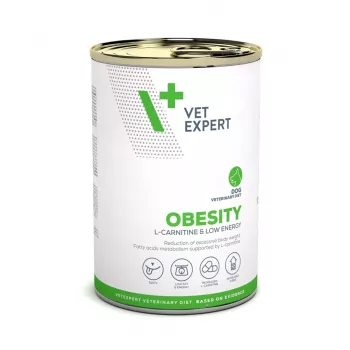 Nassfutter für Hunde VETEXPERT Veterinary Diet Obesity für Hunde 400 g Dose — Geflügel, ausgewachsen, fettarm, hoher Feuchtigkeitsgehalt